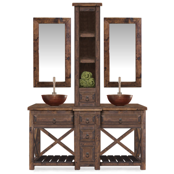 Ivy Reclaimed Wood Bathroom Vanity with Tower